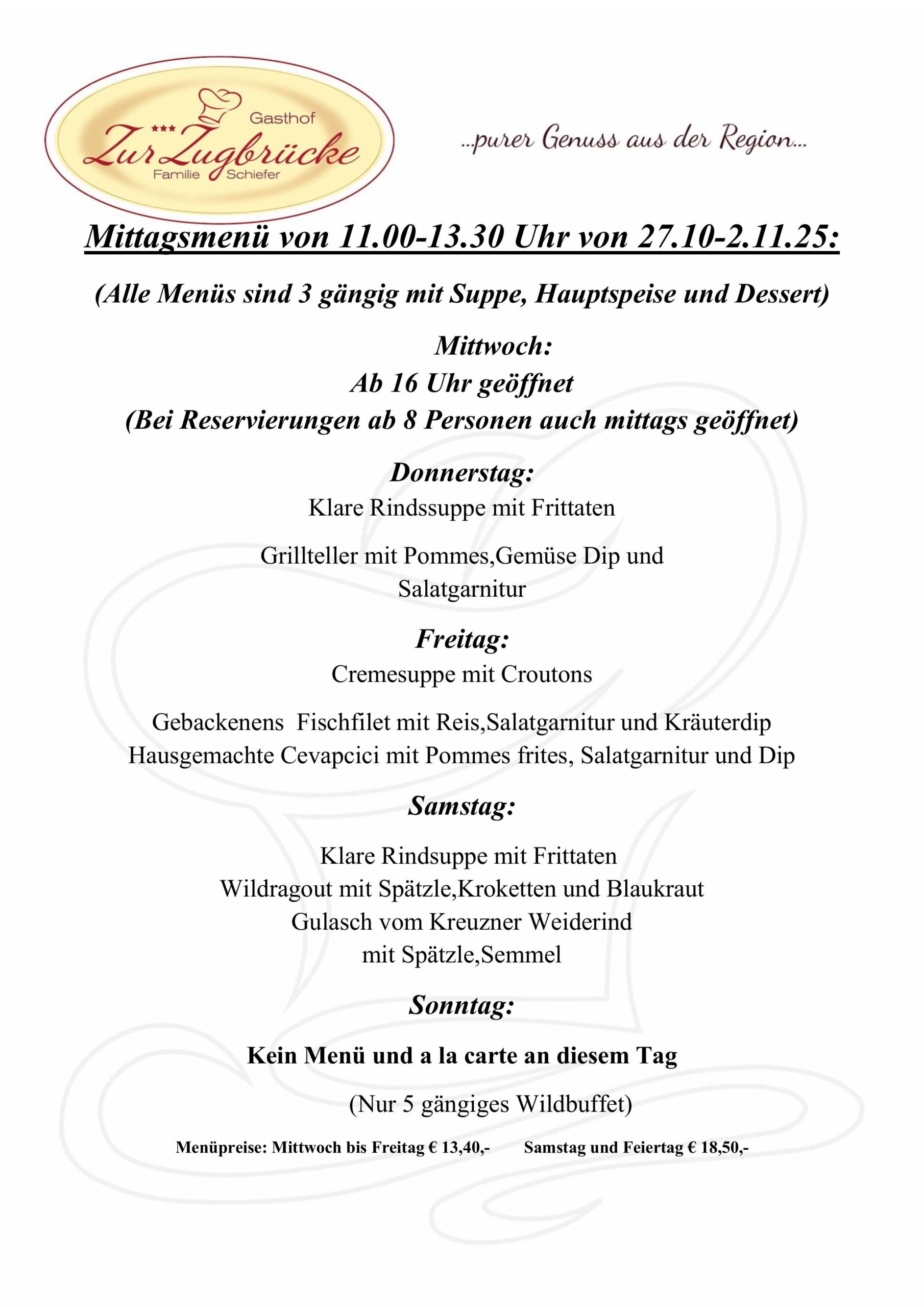 Menüplan 27.10-2.11.25