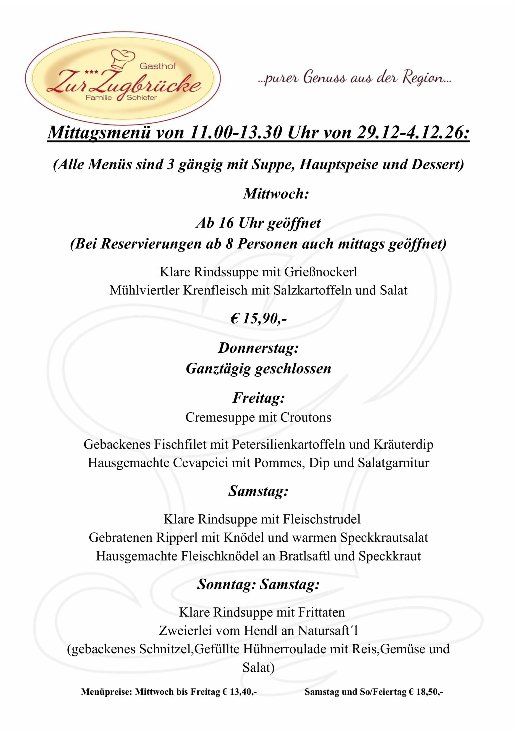 Menüplan 29.12-5.1.26