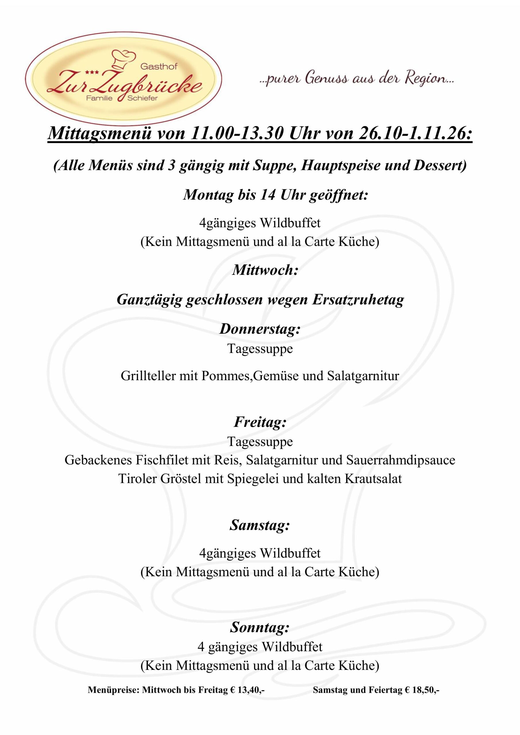 Menüplan 26.10-1.11.26